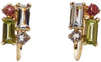 ペリドットマルチカラーイヤリング K10イエローゴールド