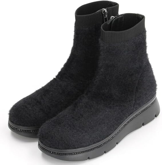 [アンリーフ] ニットストレッチショートブーツ4122 レディース 23.0~23.5 cm