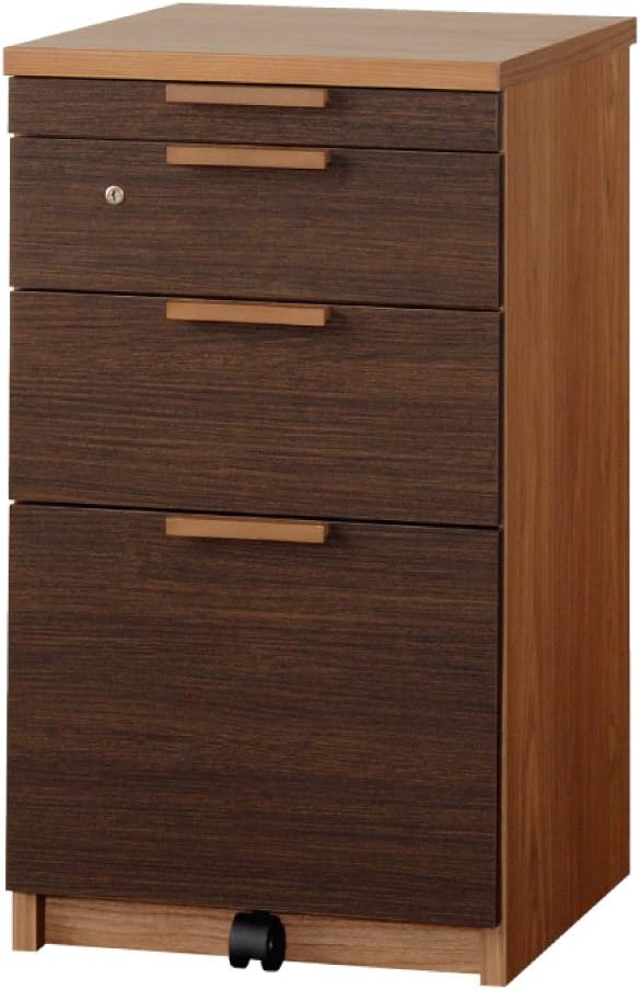 小島工芸 日本製 組立不要 健康仕様のFフォースター タブレットテーブル付 幅41.1cm サイドデスクNK モカ+ウェンジ [オクユキ55cm タカサ74cm] 1290486