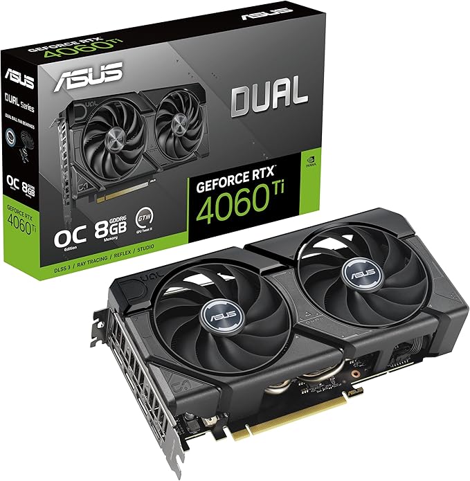 ASUS Dual GeForce RTX 4060 Ti EVO OC Edition 8GB GDDR6 、Axial-tech ファン設計、0dB テクノロジー/DUAL-RTX4060TI-O8G-EVO 国内正規代理店品